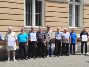 Шабац, протест бивших радника Фак-а из Лознице