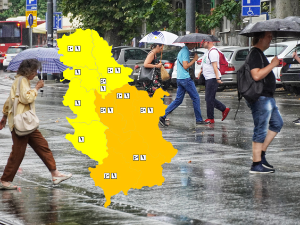 Упозорење РХМЗ на пљускове и грмљавину – наоблачење током вечери и ноћи прво на западу Србије