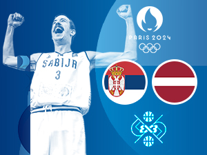 ЛОИ 2024 - Баскет 3x3: Србија - Летонија