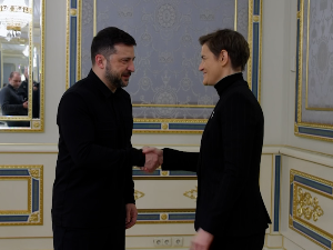 Брнабић са Зеленским у Кијеву: Украјина чврсто поштује територијални интегритет Србије
