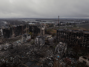 Разорена Константиновкa – Кијев објавио фотографије; Путин гради нуклеарни ледоломац "Стаљинград"