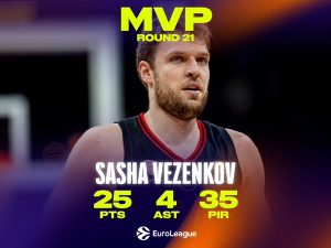 Везенков МВП 21. кола Евролиге