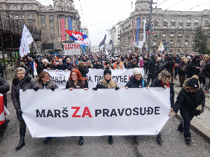 Протест "Марш за правосуђе" у Београду – шетња до Тужилаштва за организовани криминал