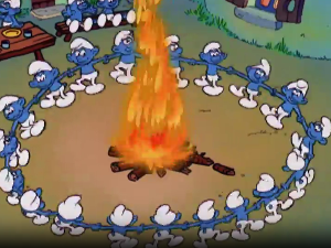 Штрумпфови:	Велика невоља; Луменов зверски „УУУ“