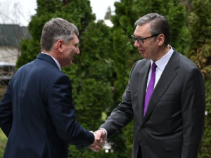 Вучић са руским министром економског развоја Максимом Решетњиковим