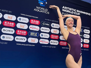 Репрезентативка Србије Теодора Сперлић на Светском купу у синхроном пливању