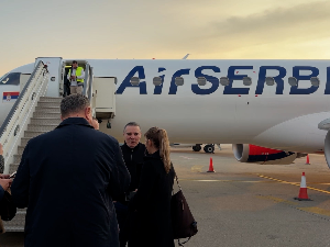 Авион "Ер Србије" који је отишао по српске држављане слетео у Шарм ел Шеик