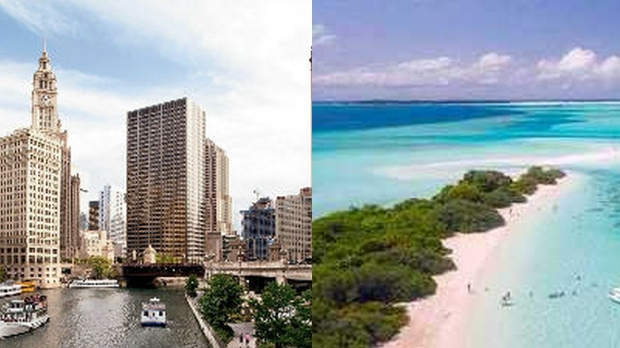 Северна Америка и Азија: Чикаго и Малдиви
