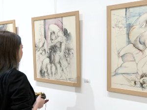 Цртежи Добрија Стојановића изложени у Модерној галерији у Ваљеву