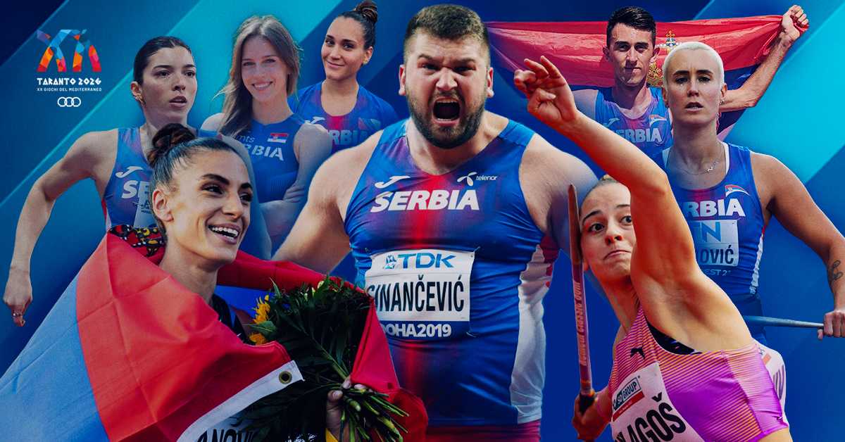 Српски атлетичари нападају медаље – осам представника у шест финала на Медитеранским играма у Таранту