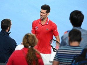 Ђоковић на терену првог дана Аустралијан oпена