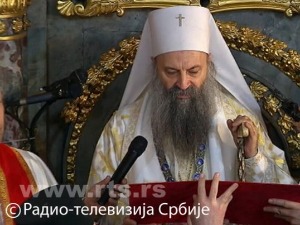Патријарх српски Порфирије устоличен у Саборној цркви у Београду