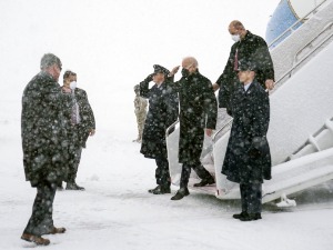 Америка, председник у снегу