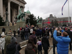 Скуп подршке Новаку испред Народне скупштине, нови најављен за Божић