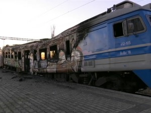 Пожар у вагону "БГ воза" на станици Овча