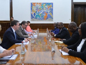 Вучић са шефовима дипломатија Габона и Есватинија
