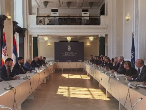 Селаковић с амбасадорима Квинте и Норвешке при НАТО