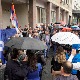 Протест представника комуналних система испред Скупштине града Београда