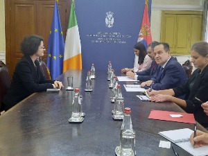 Дачић са амбасадорком Ирске: Србија се противи чланству Приштине у Савету Европе