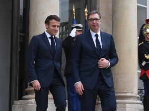 Вучић након састанка с Макроном: Не долази у обзир да се о ЗСО расправља у оквиру француско-немачког плана