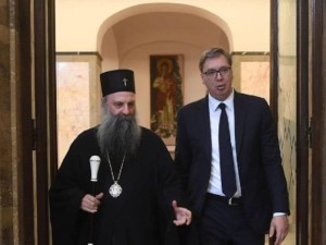 Председник Вучић са патријархом Порфиријем