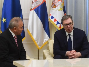 Председник Вучић примио у опроштајну посету палестинског амбасадора