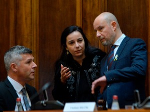 Састанак Билчика и Немеца са посланицима у Скупштини Србије