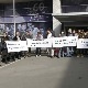 Протест запослених клинике "Др Лаза Лазаревић" испред РТС-а