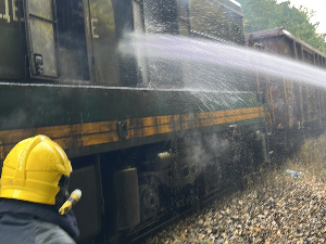 Пожар у возу код Крагујевца, повређен машиновођа
