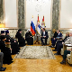 Вучић са руским митрополитом: Два народа и две цркве посвећени очувању културног наслеђа
