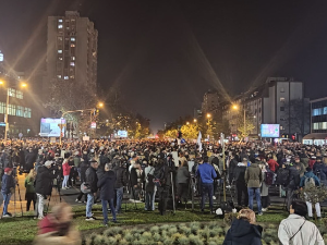  Протест у Новом Саду због несреће на Железничкој станици 