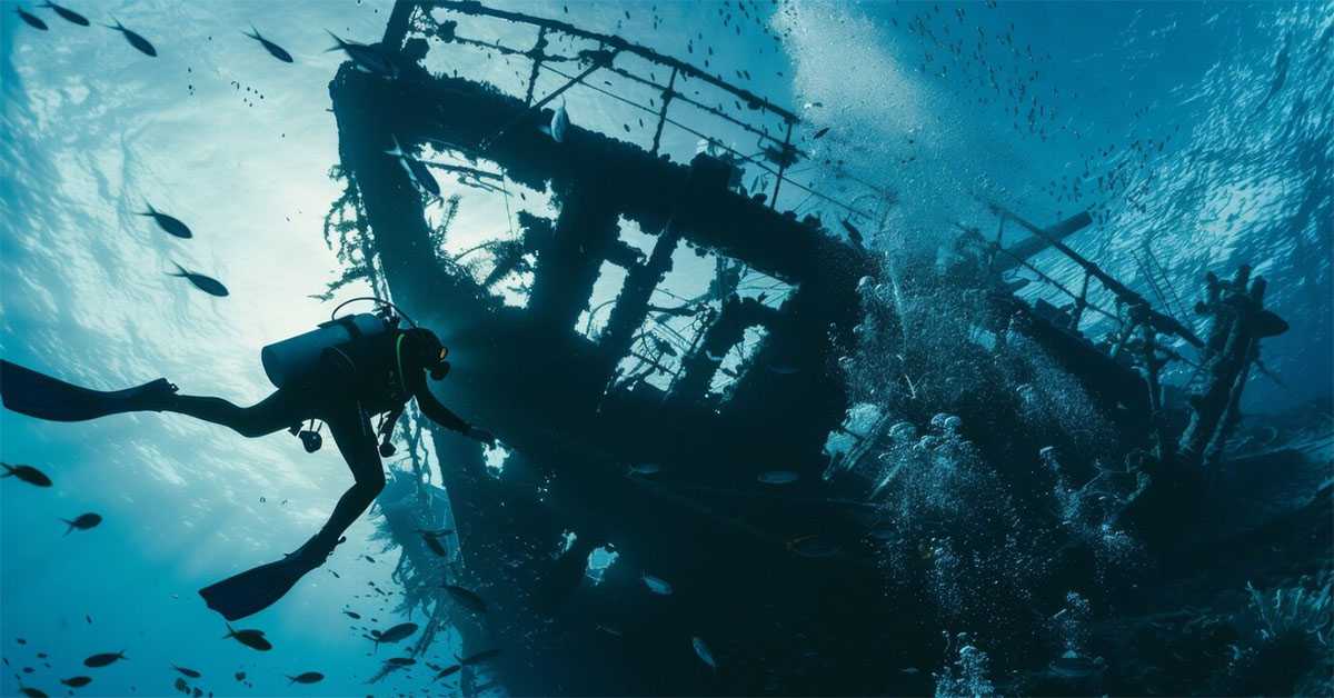 Олупине бродова су темпиране бомбе на дну океана