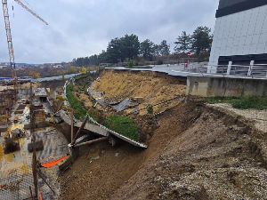 Обрушили се потпорни зид и саобраћајница код Центра изврсности у Крагујевцу