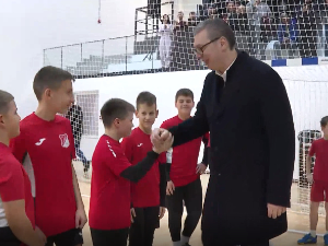 Вучић на отварању спортске хале у Путинцима: Испунили смо обећање