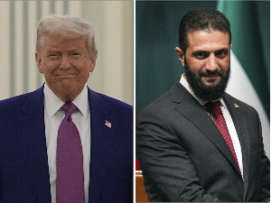 Сусрет  после четврт века - Трамп се састао са привременим председником Сирије