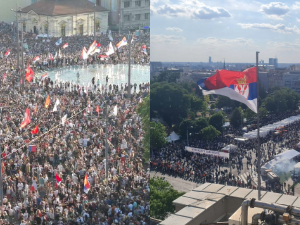Видовдан у Београду – скупови на Славији и испред Народне скупштине