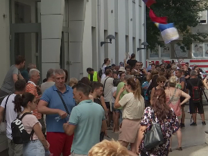 Протест у Ваљеву, инциденти испред Тужилаштва