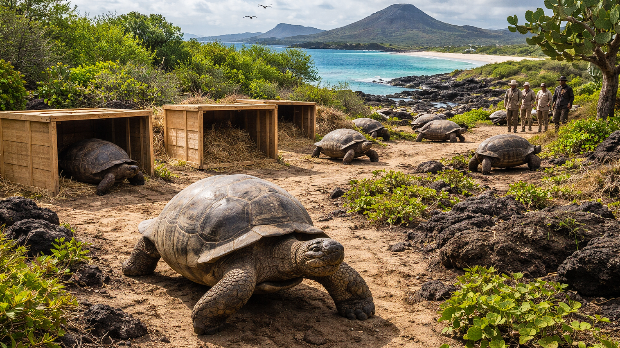 После скоро два века, џиновске корњаче се вратиле на галапагоско острво