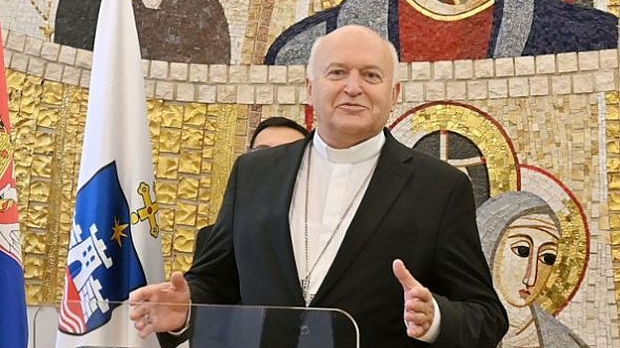 Свечана миса, пренос из Катедрале Узнесења Блажене Дјевице Марије у Београду