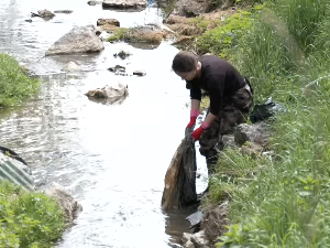 Ваљевски волонтери чисте корито Љубостиње