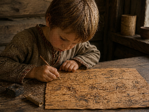 Цртежи дечака из Новгорода показују да су деца жврљала по свескама и цртала чудовишта још од 13. века