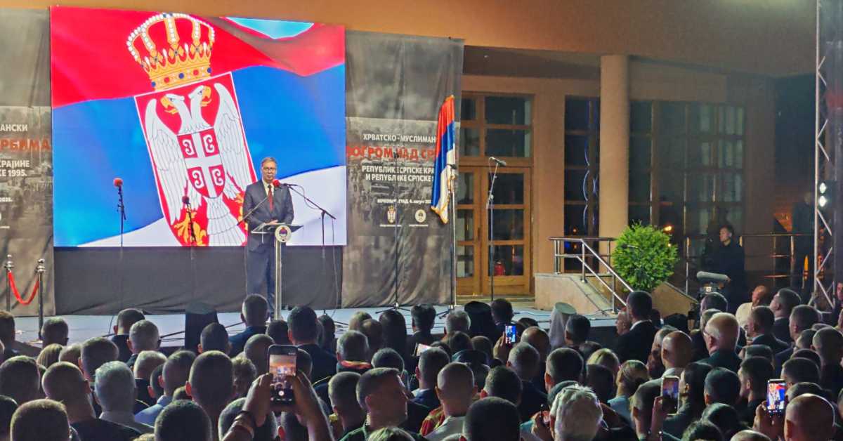 Сећање на жртве "Олује" у Мркоњић Граду – Вучић: Покушали су да нас убеде да смо криви и многи од нас су учествовали у погрому над истином
