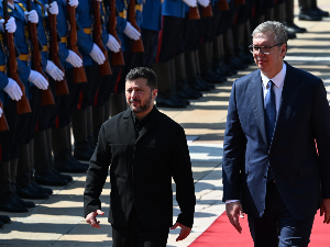 Свечани дочек испред Палате "Србија", следи састанак председника Вучића и Зеленског