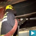 Страдао бескућник у пожару на железничкој станици 