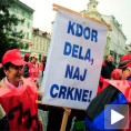 Протест радника у Љубљани