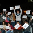 Вуковар, протест младих из Хрватске и Србије