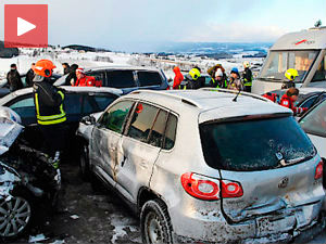 Аустрија, ланчани судар више од 60 возила