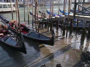 Гондоле у блату – повукла се вода из канала у Венецији