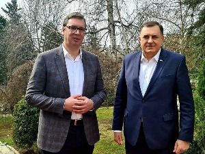 Вучић са Додиком: Србија ће увек бити уз свој народ западно од Дрине, поштујући интегритет БиХ