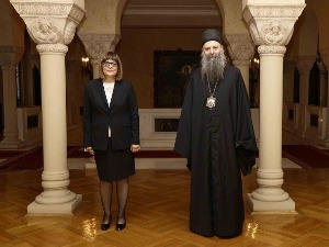 Маја Гојковић и патријарх Порфирије о сарадњи СПЦ и Министарства културе